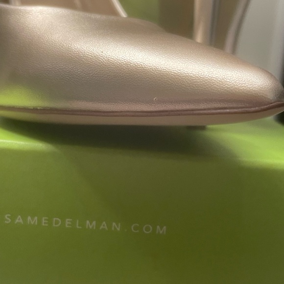 Sam Edelman HAZEL, LIGHT GOLD LEATHER POINTED TOE HEEL Size 9. NWOT - Picture 4 of 8